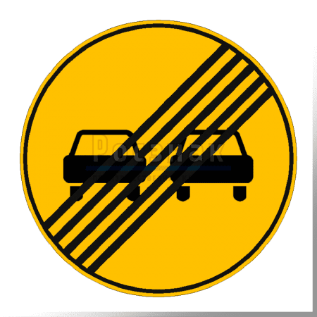 Дорожный знак 3.21 Конец зоны запрещения обгона (временный)