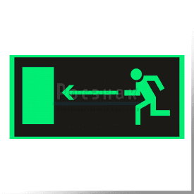 E 04ФС  Направление к эвакуационному выходу налево