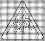 Изображения знаков на масштабной сетке