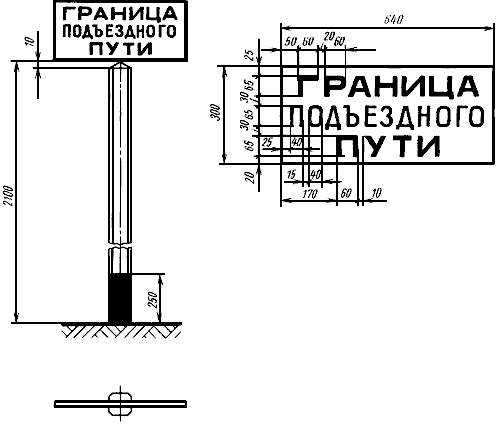 Знак "ГРАНИЦА ПОДЪЕЗДНОГО ПУТИ"