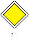 Знак 2.1 Главная дорога Знак Главная дорога